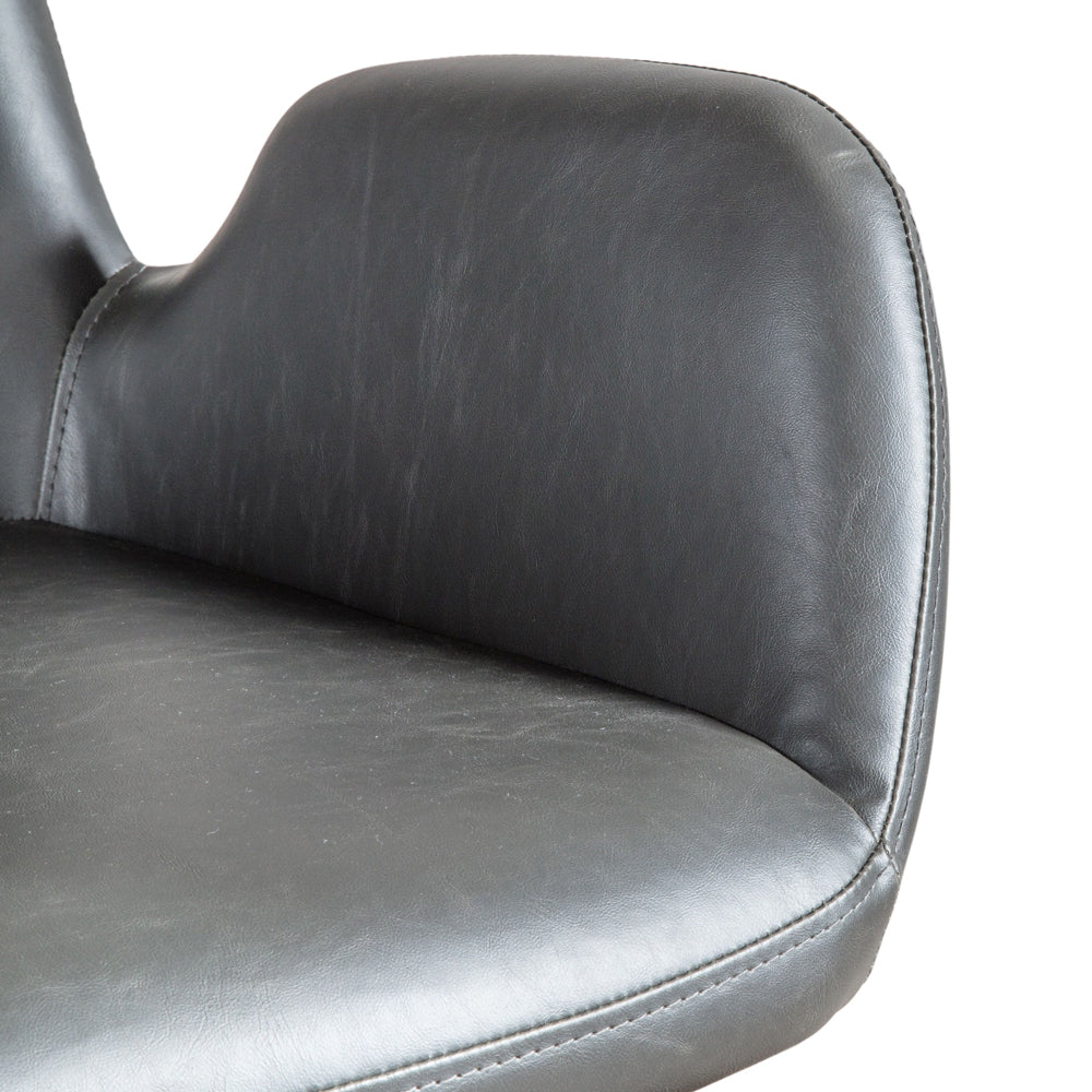 Product photograph of Gallery Interiors Faraday Swivel Chair In Charcoal from Olivia's.