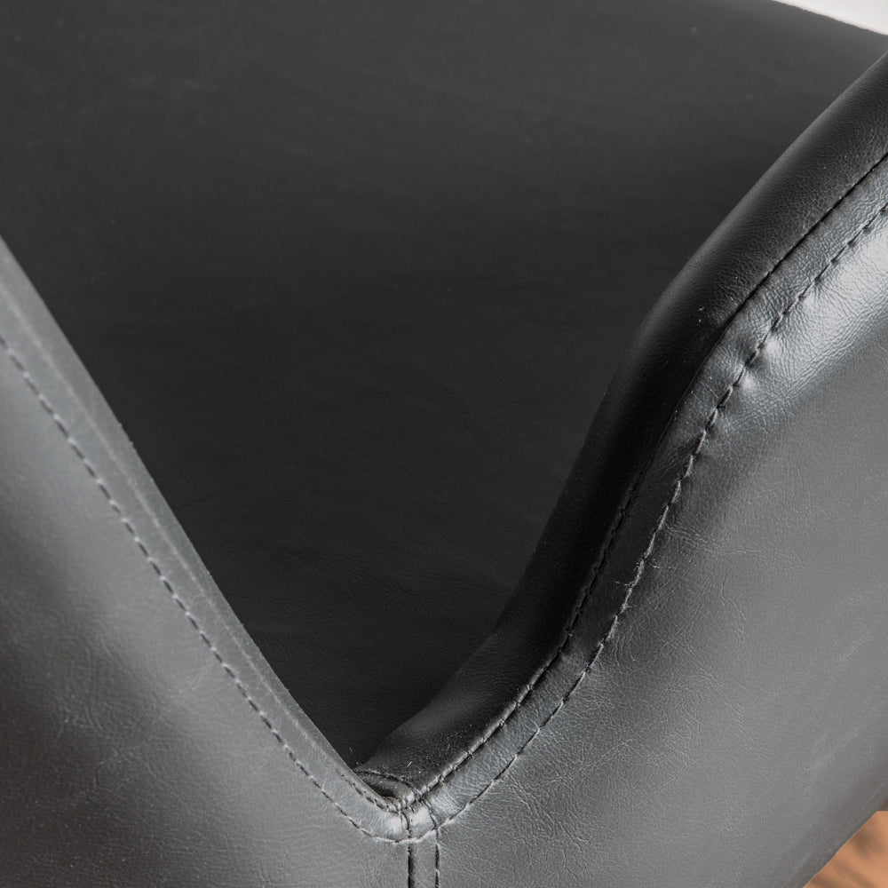 Product photograph of Gallery Interiors Faraday Swivel Chair In Charcoal from Olivia's.