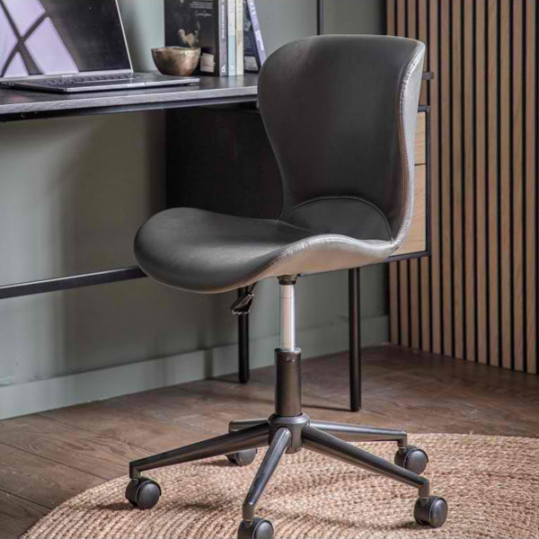 Product photograph of Gallery Interiors Mendel Chair In Charcoal from Olivia's.