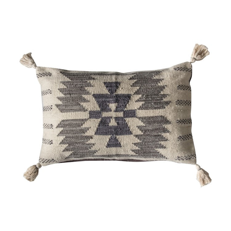 Product photograph of Gallery Interiors Rio Tassel Grey Cushion from Olivia's