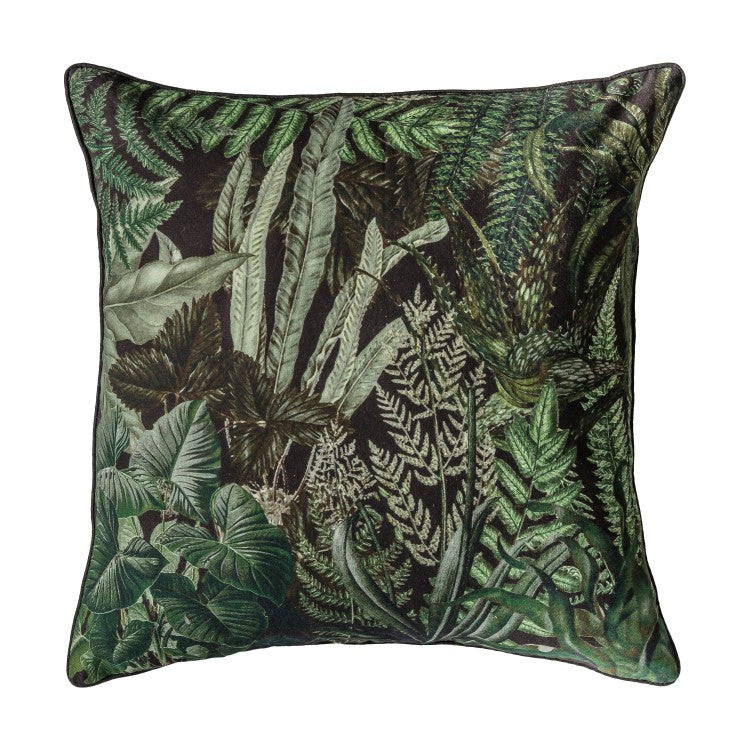 Product photograph of Gallery Interiors Botanic Teal Square Cushion from Olivia's