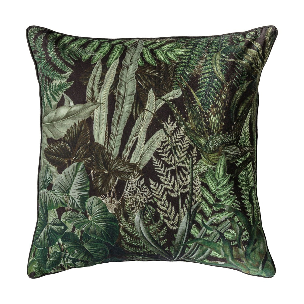 Product photograph of Gallery Interiors Botanic Teal Square Cushion from Olivia's.