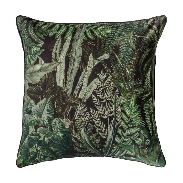 Gallery Interiors Botanic Teal Square Cushion Outlet