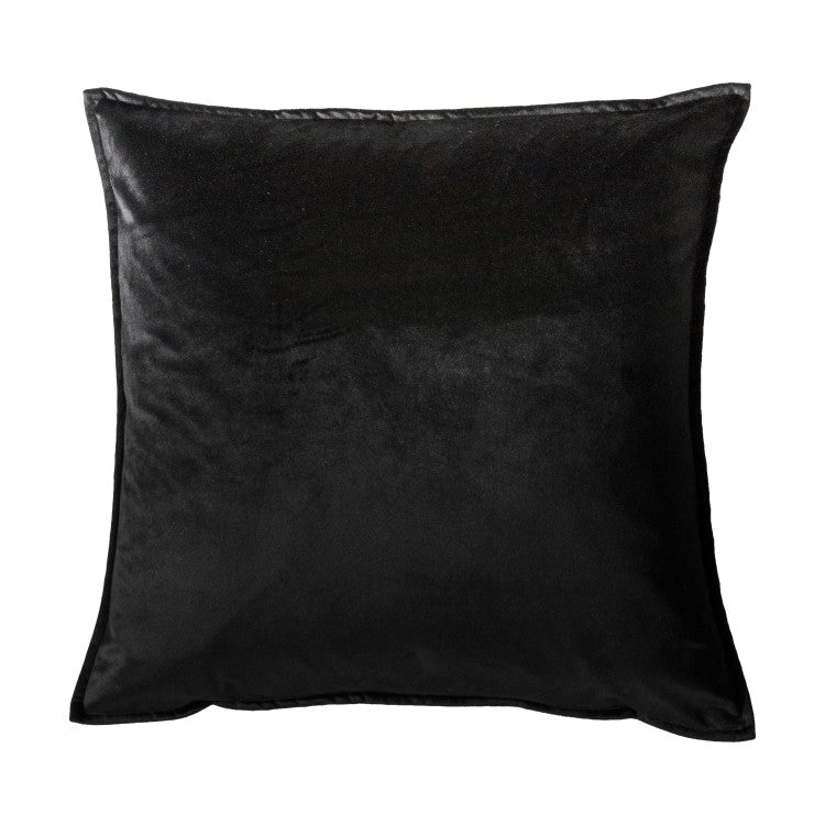 Product photograph of Gallery Interiors Meto Velvet Oxford Black Cushion from Olivia's