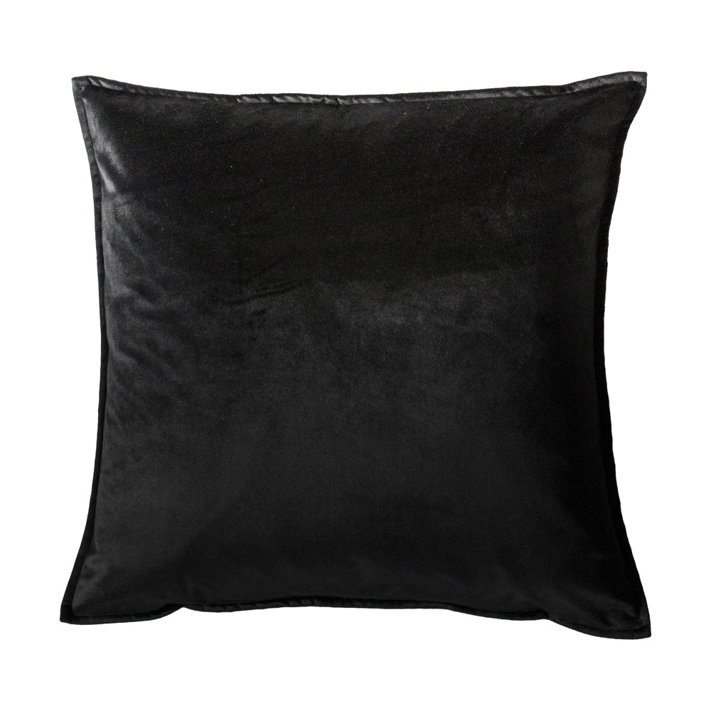 Product photograph of Gallery Interiors Meto Velvet Oxford Black Cushion from Olivia's.