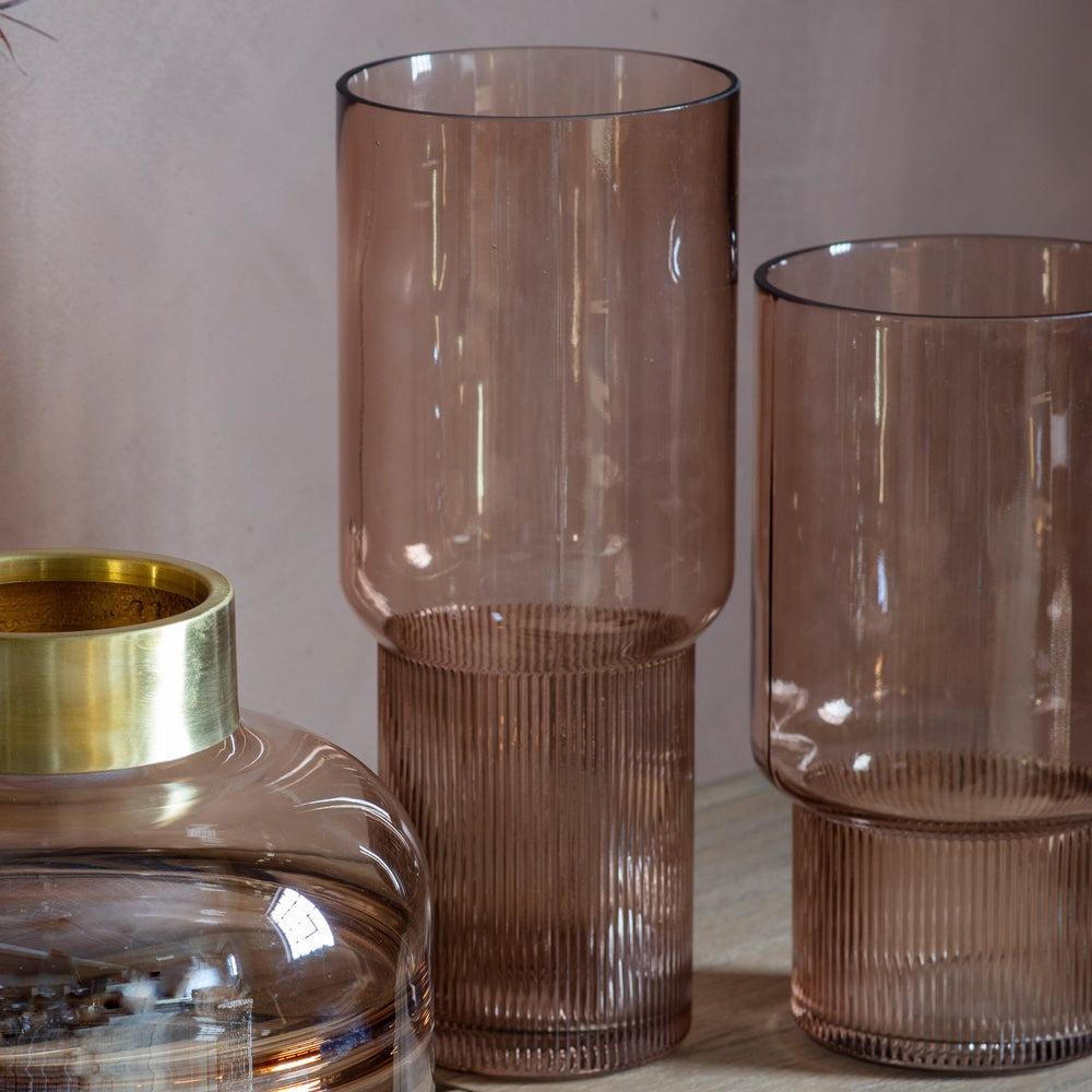 Product photograph of Gallery Interiors Large Imogen Vase In Brown from Olivia's.