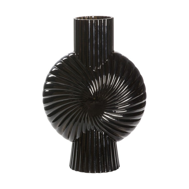 Product photograph of Gallery Interiors Cassis Black Large Vase from Olivia's