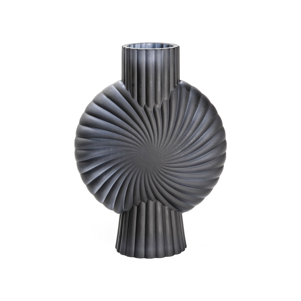 Product photograph of Gallery Interiors Cassis Frosted Black Small Vase from Olivia's.