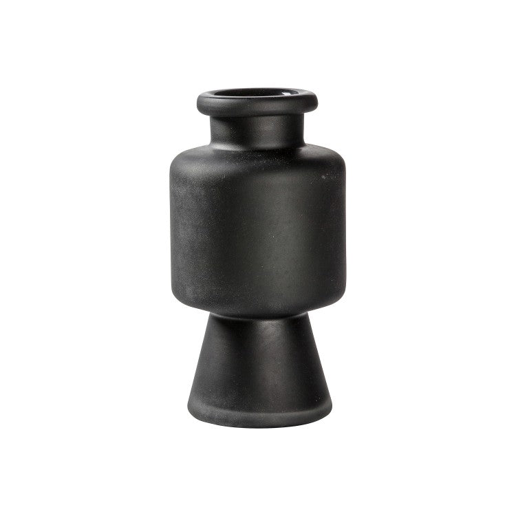 Product photograph of Gallery Interiors Leclerc Frosted Black Vase Large from Olivia's