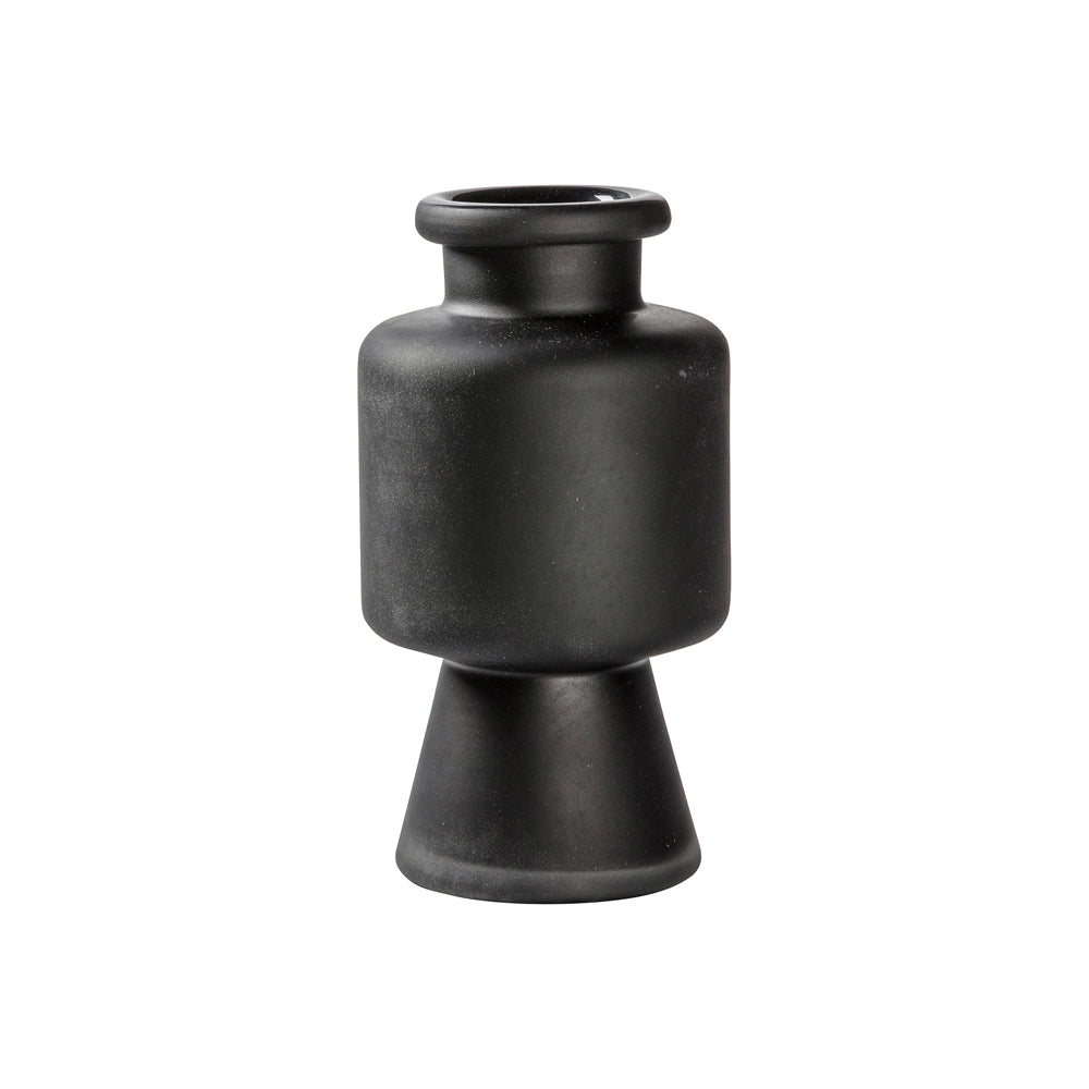 Product photograph of Gallery Interiors Leclerc Frosted Black Vase Large from Olivia's.