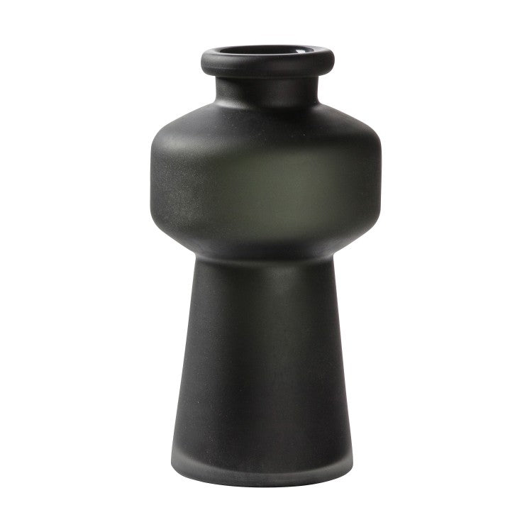 Product photograph of Gallery Interiors Leclerc Frosted Black Vase Large from Olivia's.