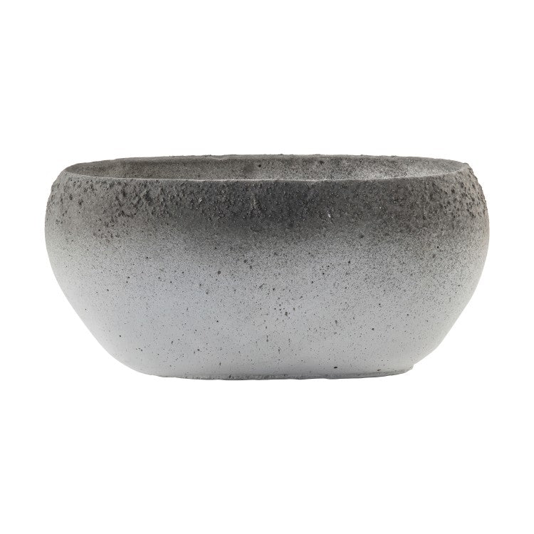 Product photograph of Gallery Interiors Linko Hombre Oval Grey Pot from Olivia's