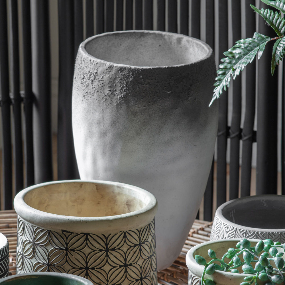 Product photograph of Gallery Interiors Linko Hombre Grey Pot Large from Olivia's