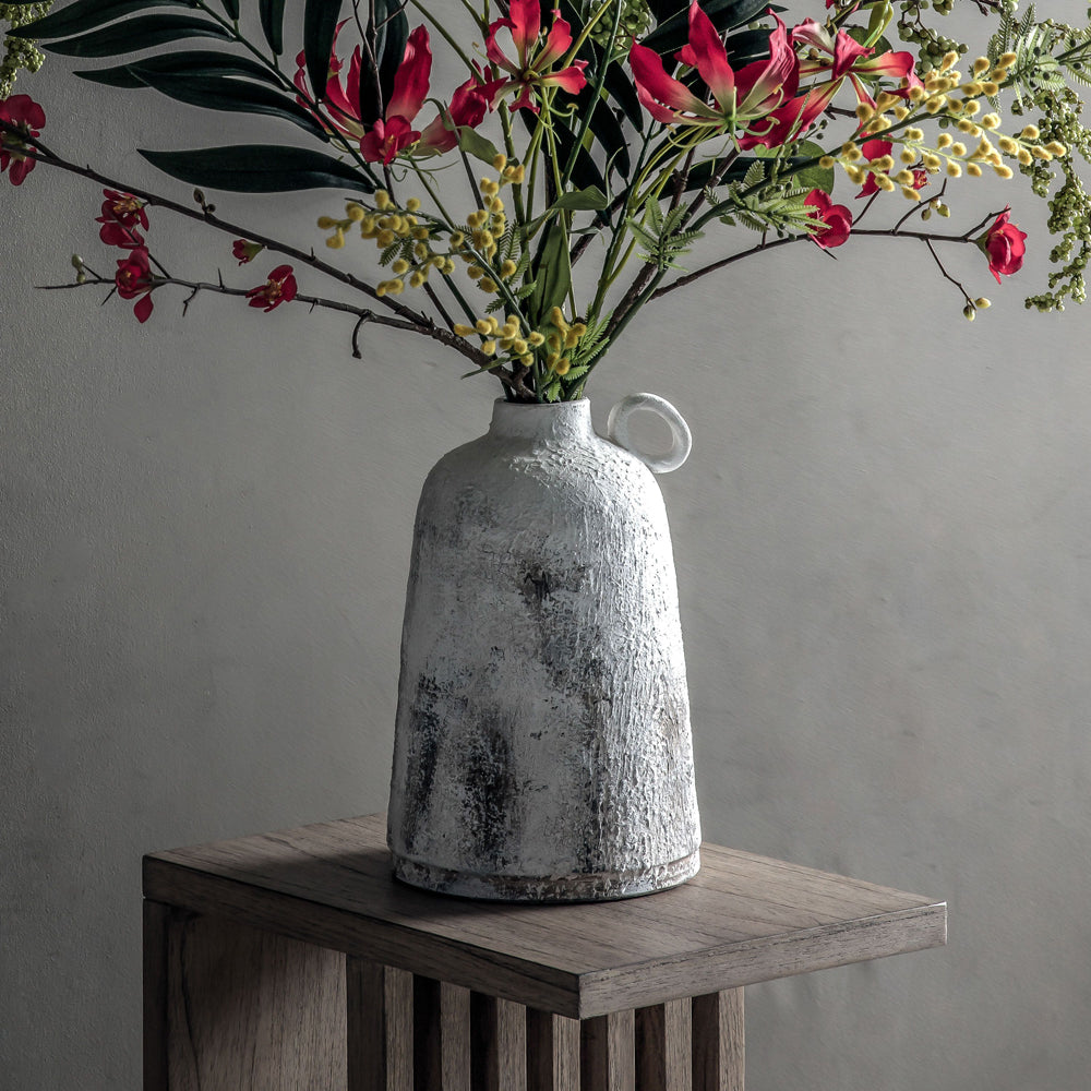 Product photograph of Gallery Interiors Mori Bottle Whitestone Vase Large from Olivia's.