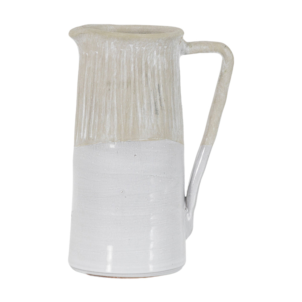 Product photograph of Gallery Interiors Large Moresk Jug In Matt White from Olivia's.