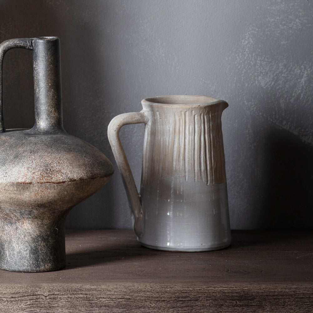 Product photograph of Gallery Interiors Large Moresk Jug In Matt White from Olivia's.