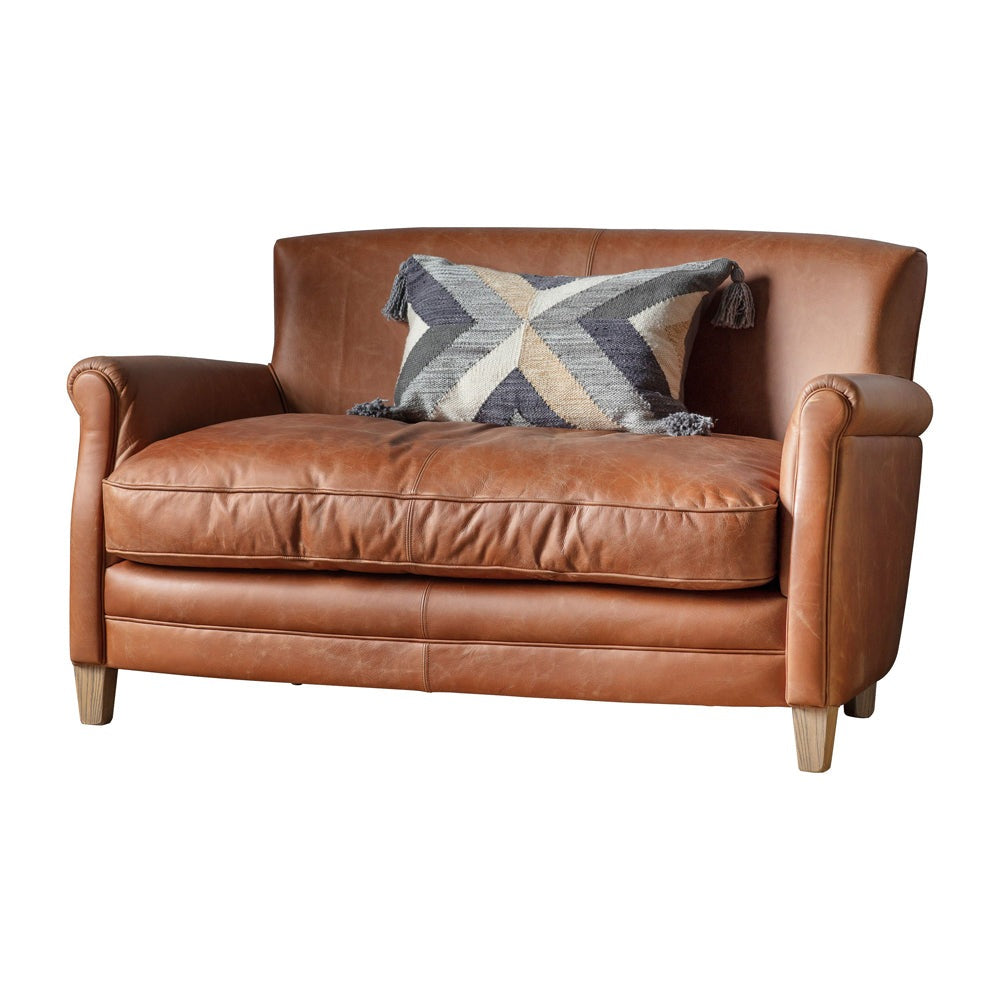 Product photograph of Gallery Interiors Mr Paddington Vintage Leather 2 Seater Sofa from Olivia's.