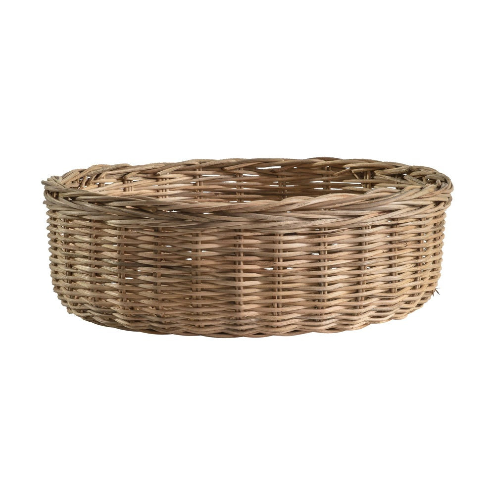 Product photograph of Gallery Interiors Dahra Brown Round Basket from Olivia's.