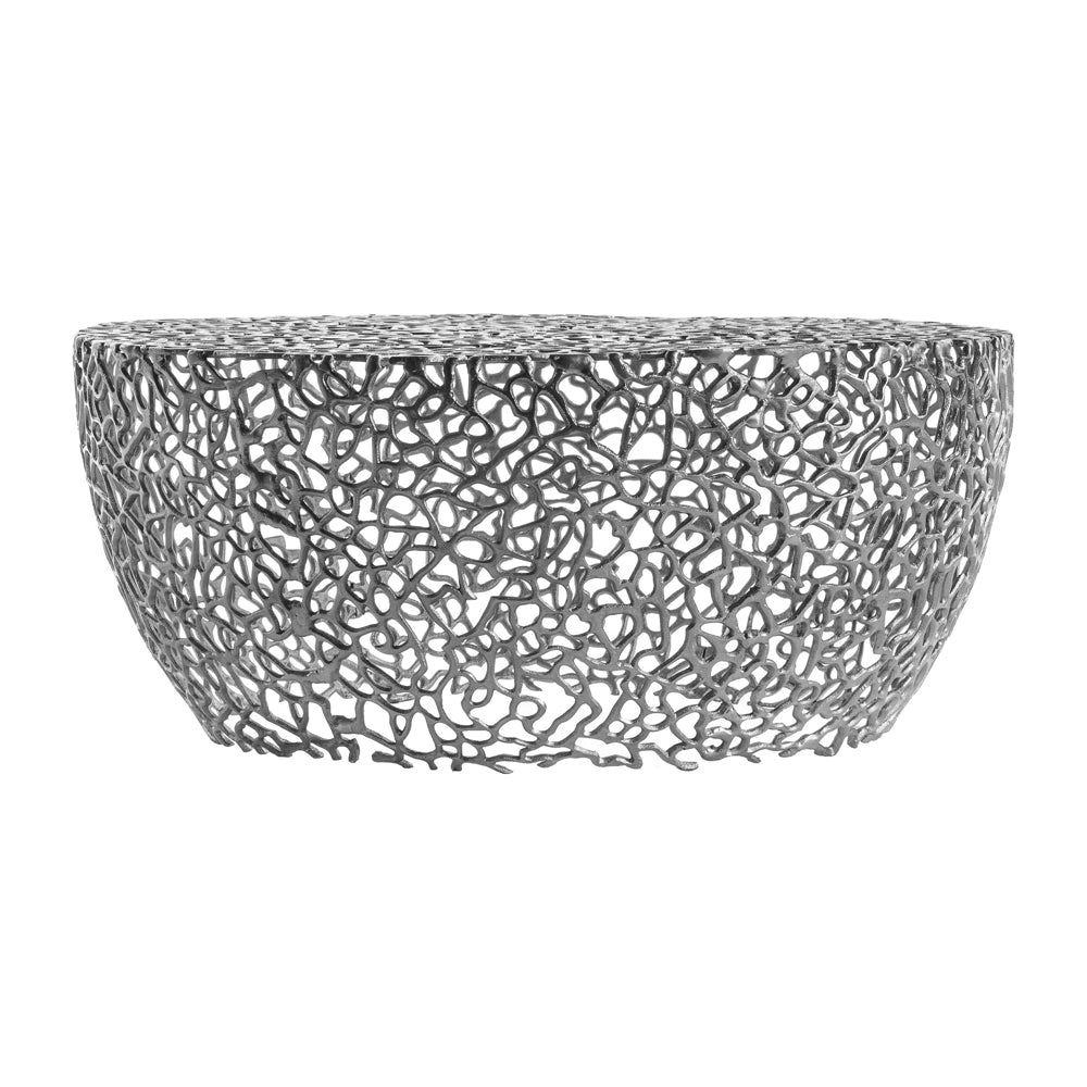 Product photograph of Gallery Interiors Verdant Coffee Table In Silver from Olivia's.