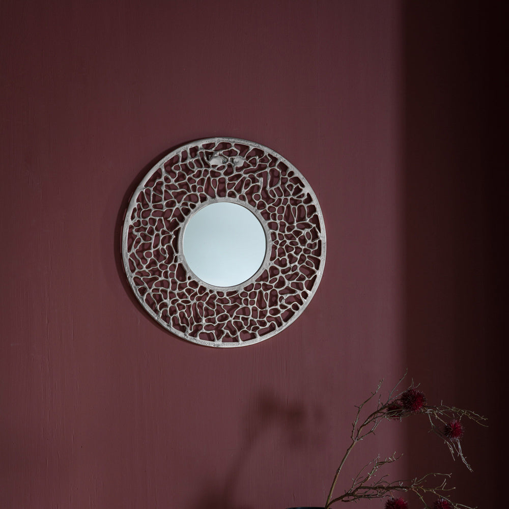Product photograph of Gallery Interiors Verdant Silver Wall Mirror from Olivia's.