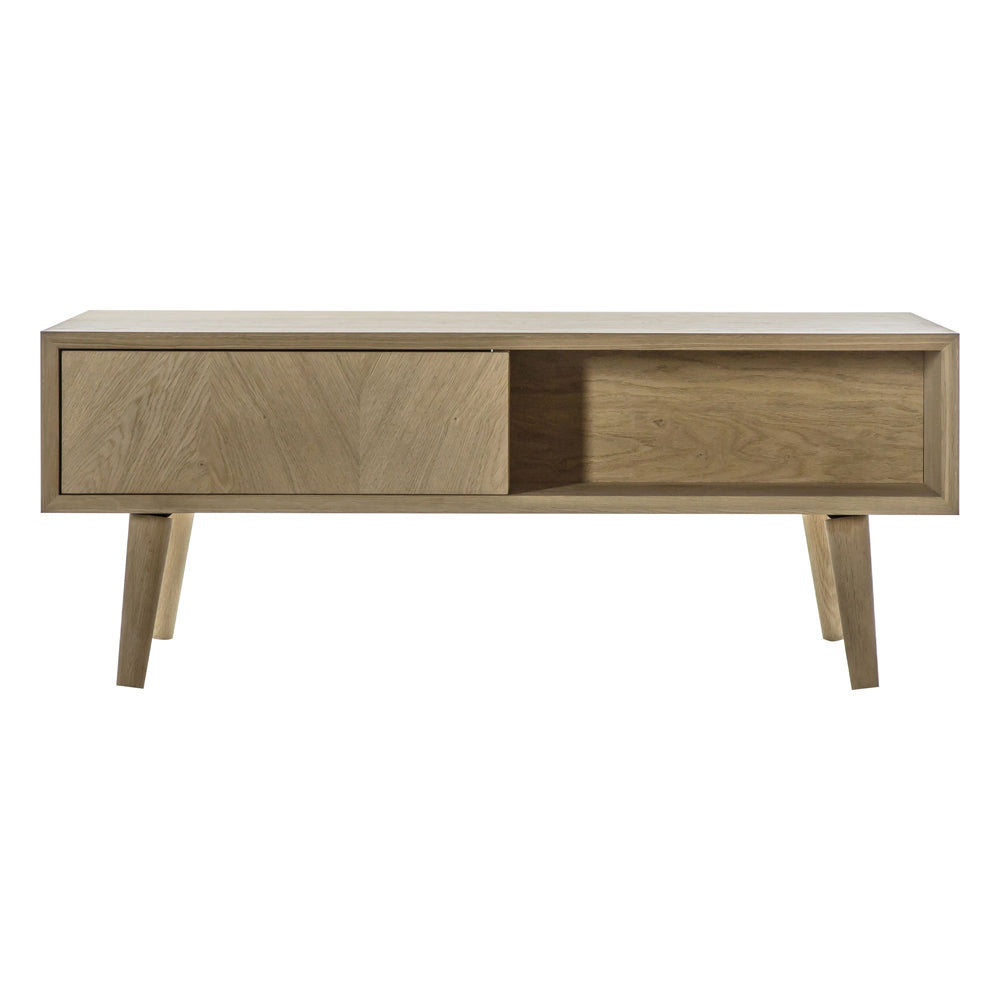 Product photograph of Gallery Interiors Milano 2 Drawer Brown Coffee Table from Olivia's.