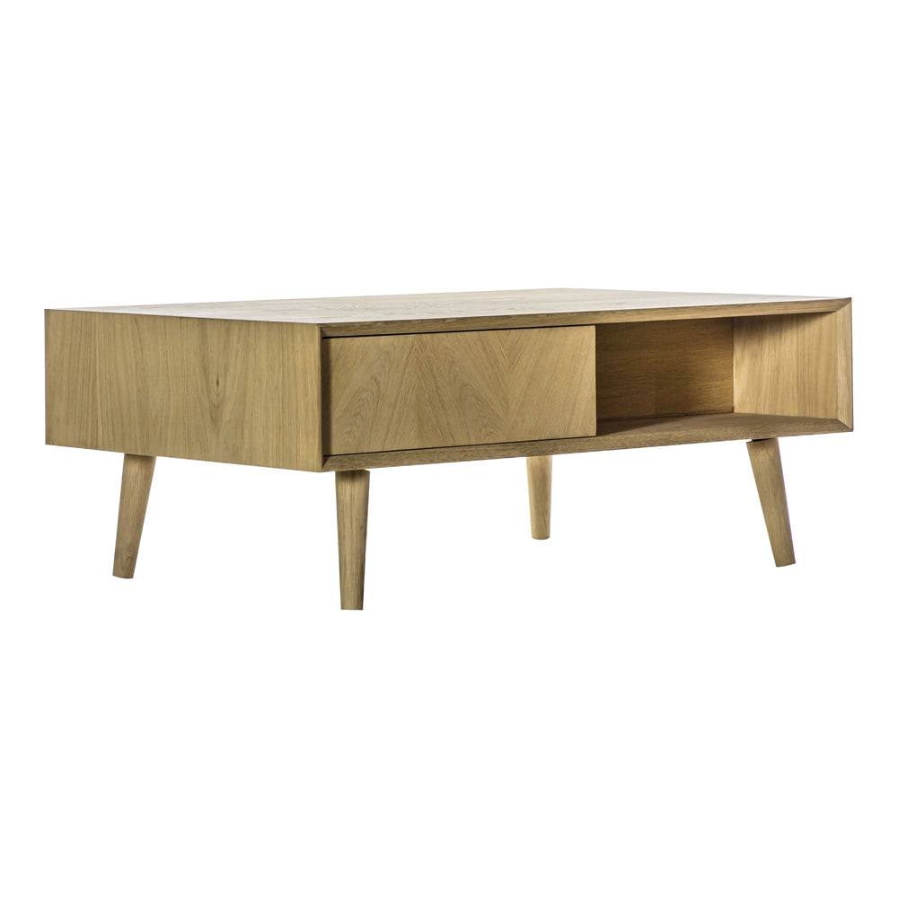 Product photograph of Gallery Interiors Milano 2 Drawer Brown Coffee Table from Olivia's.