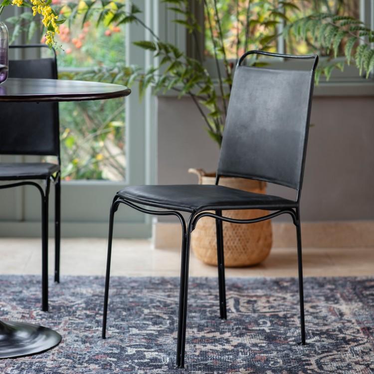 Gallery Interiors Petham Dining Chairs In Black Outlet
