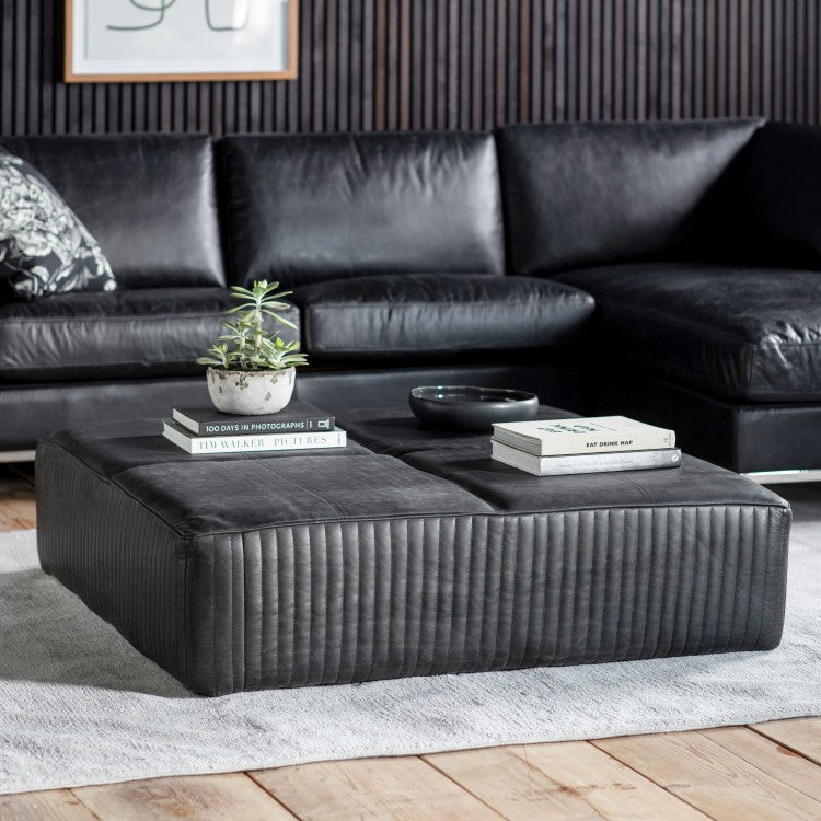 Product photograph of Gallery Interiors Barham Slab Black Coffee Table from Olivia's.