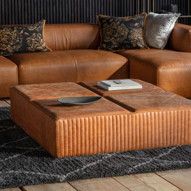 Product photograph of Gallery Interiors Barham Slab Brown Coffee Table from Olivia's
