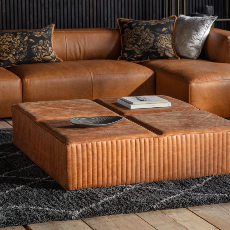 Product photograph of Gallery Interiors Barham Slab Brown Coffee Table Outlet from Olivia's