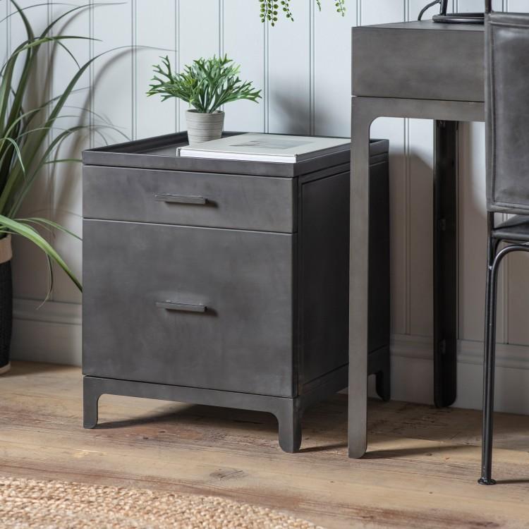 Gallery Interiors Ottinge 2 Drawer Side Table Outlet