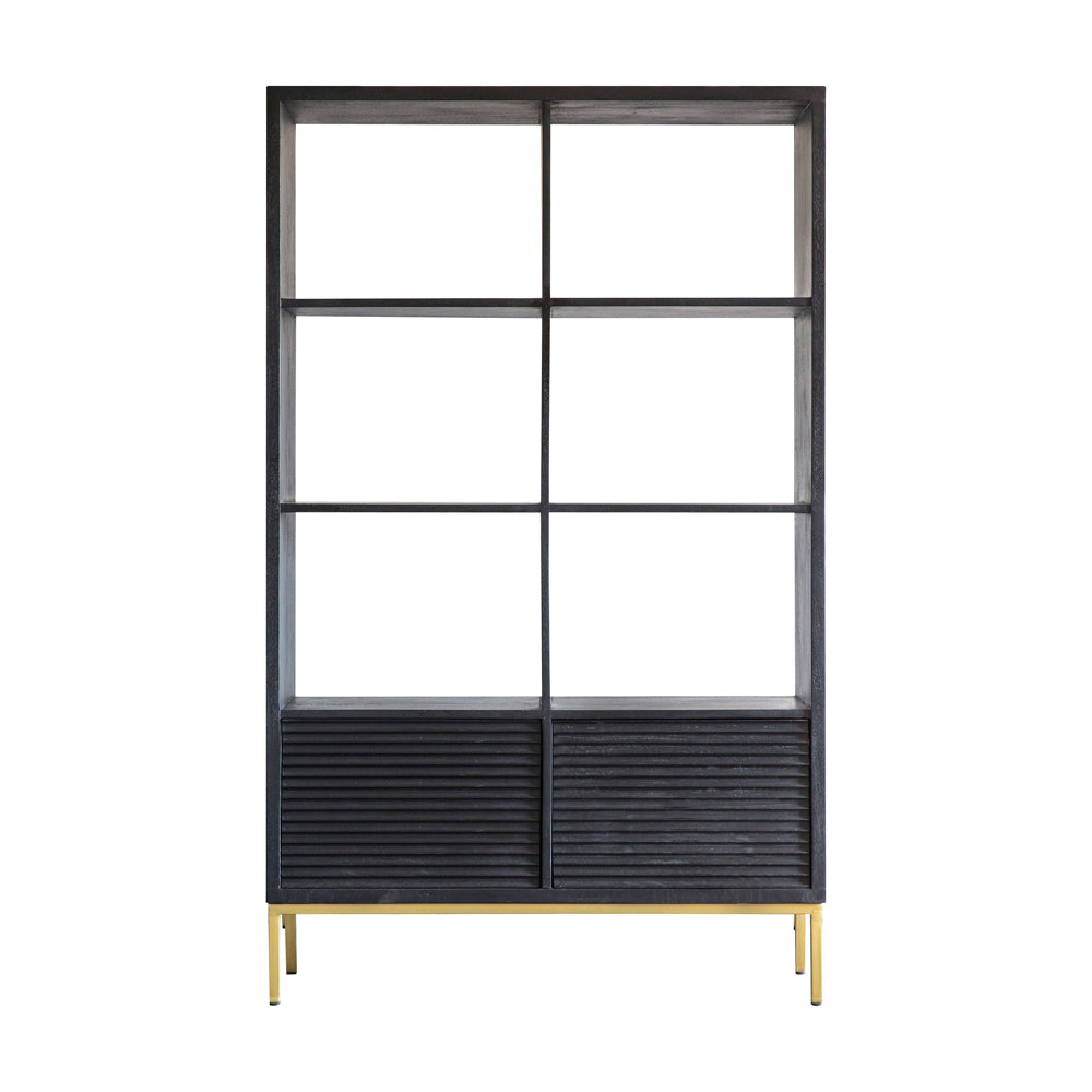 Product photograph of Gallery Interiors Ripple 2 Door Open Display Unit from Olivia's.