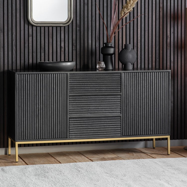 Product photograph of Gallery Interiors Ripple 2 Door 3 Drawer Sideboard from Olivia's.
