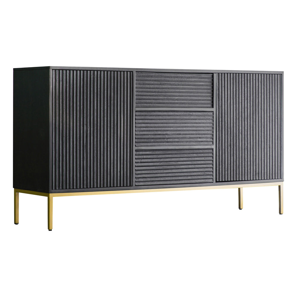 Product photograph of Gallery Interiors Ripple 2 Door 3 Drawer Sideboard from Olivia's