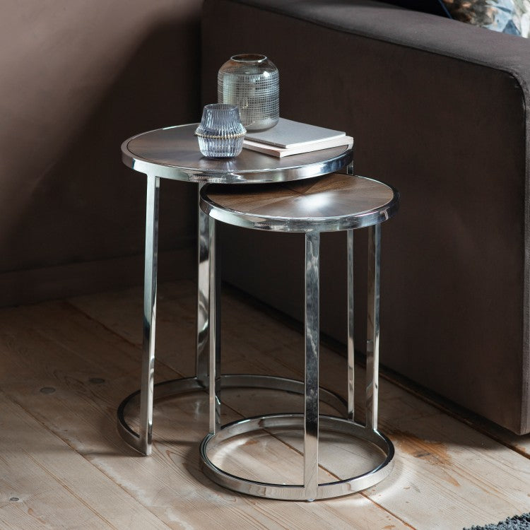 Gallery Direct Calcot Silver Nest Of Tables