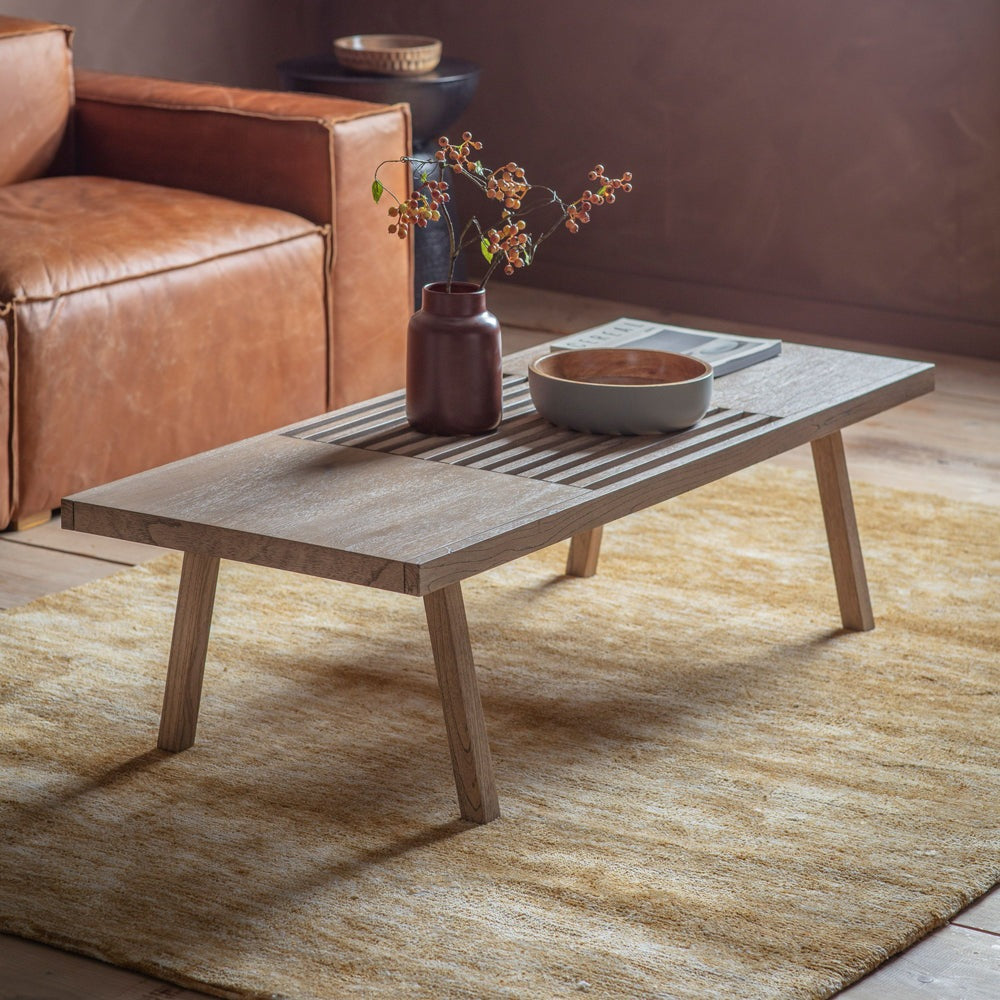 Product photograph of Gallery Interiors Kyoto Brown Coffee Table from Olivia's.