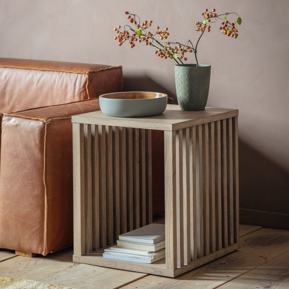Product photograph of Gallery Interiors Kyoto Brown Side Table from Olivia's.