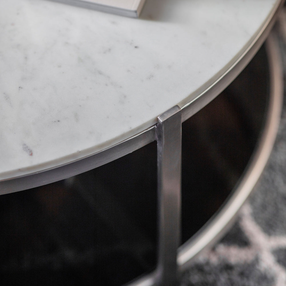 Product photograph of Gallery Interiors Watchet Silver Coffee Table from Olivia's.