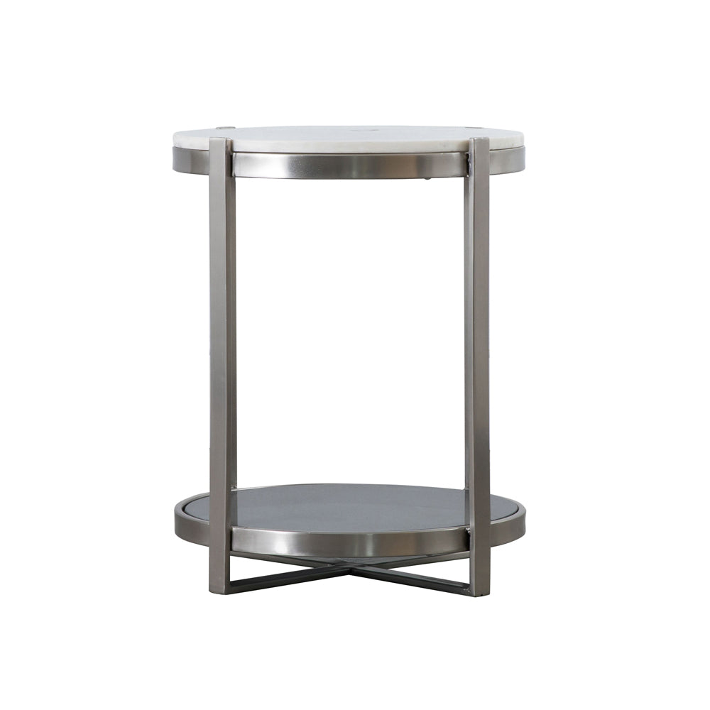 Product photograph of Gallery Interiors Watchet Silver Side Table from Olivia's
