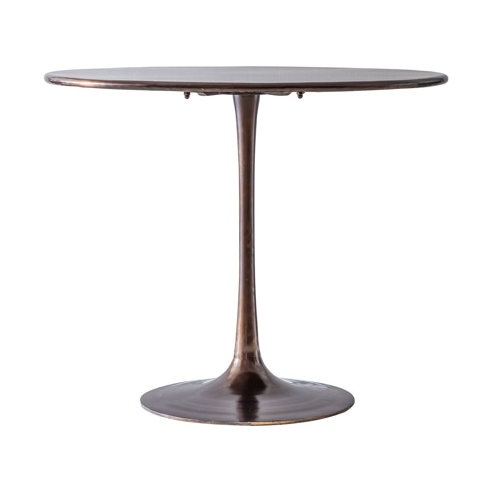 Product photograph of Gallery Interiors Kinnitty Brown Round 4 Seater Dining Table from Olivia's.