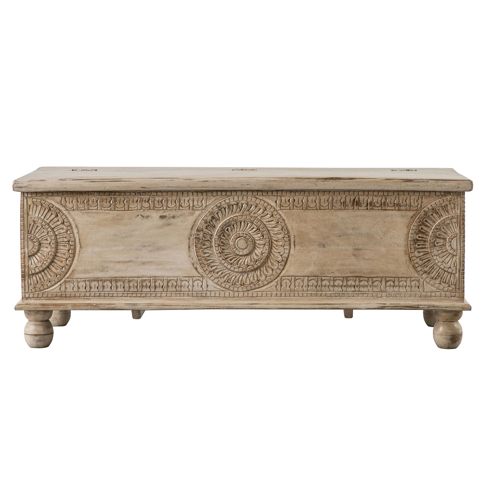 Product photograph of Gallery Interiors Satara Storage Table Bench from Olivia's