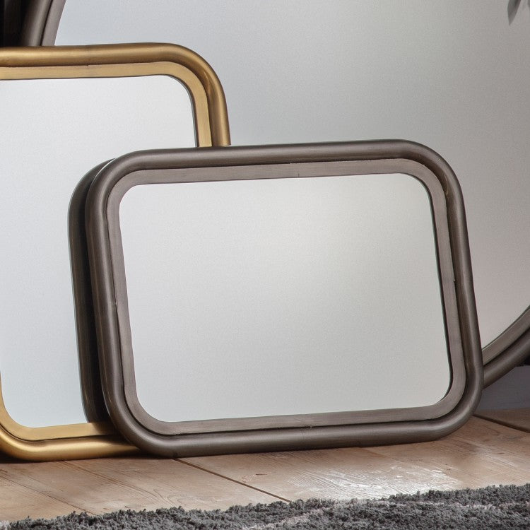 Gallery Interiors Eindhoven Mirror Zinc Wall Mirror Discontinued Small