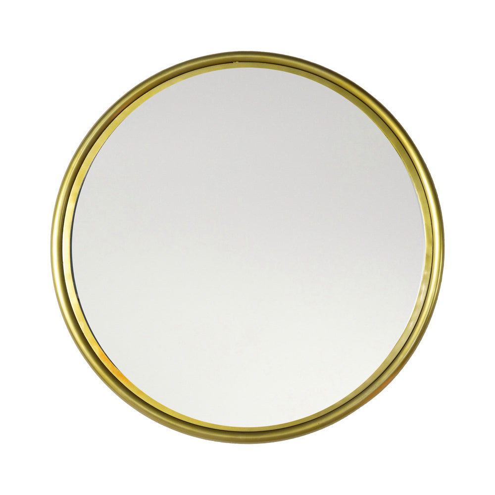 Product photograph of Gallery Interiors Eindhoven Brass Round Wall Mirror Large from Olivia's.