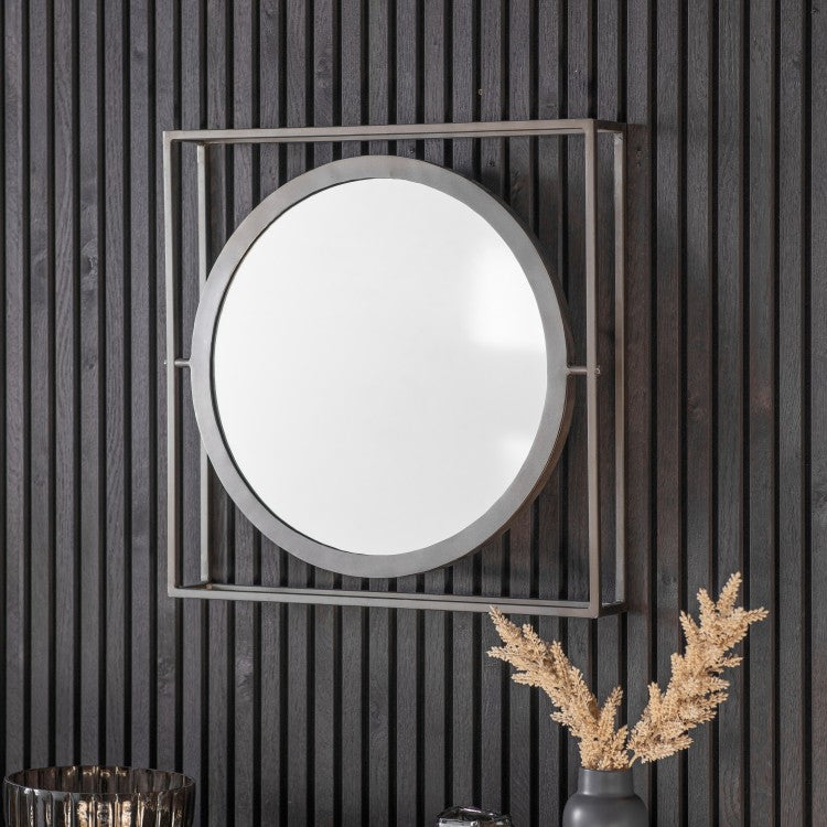 Gallery Interiors Hague Zinc Wall Mirror Triple