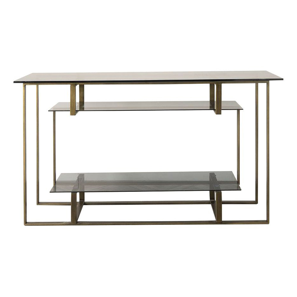 Product photograph of Gallery Interiors Thornton Bronze Console Table from Olivia's