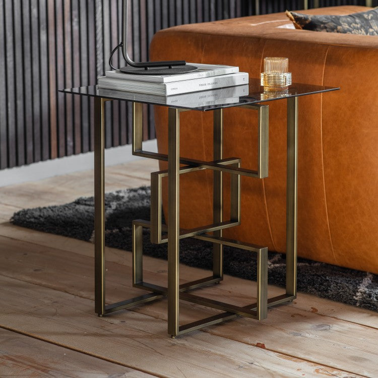 Product photograph of Gallery Interiors Thornton Side Table from Olivia's.