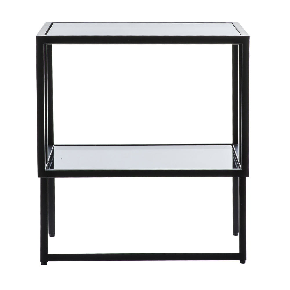 Product photograph of Gallery Interiors Putney Side Table In Black from Olivia's