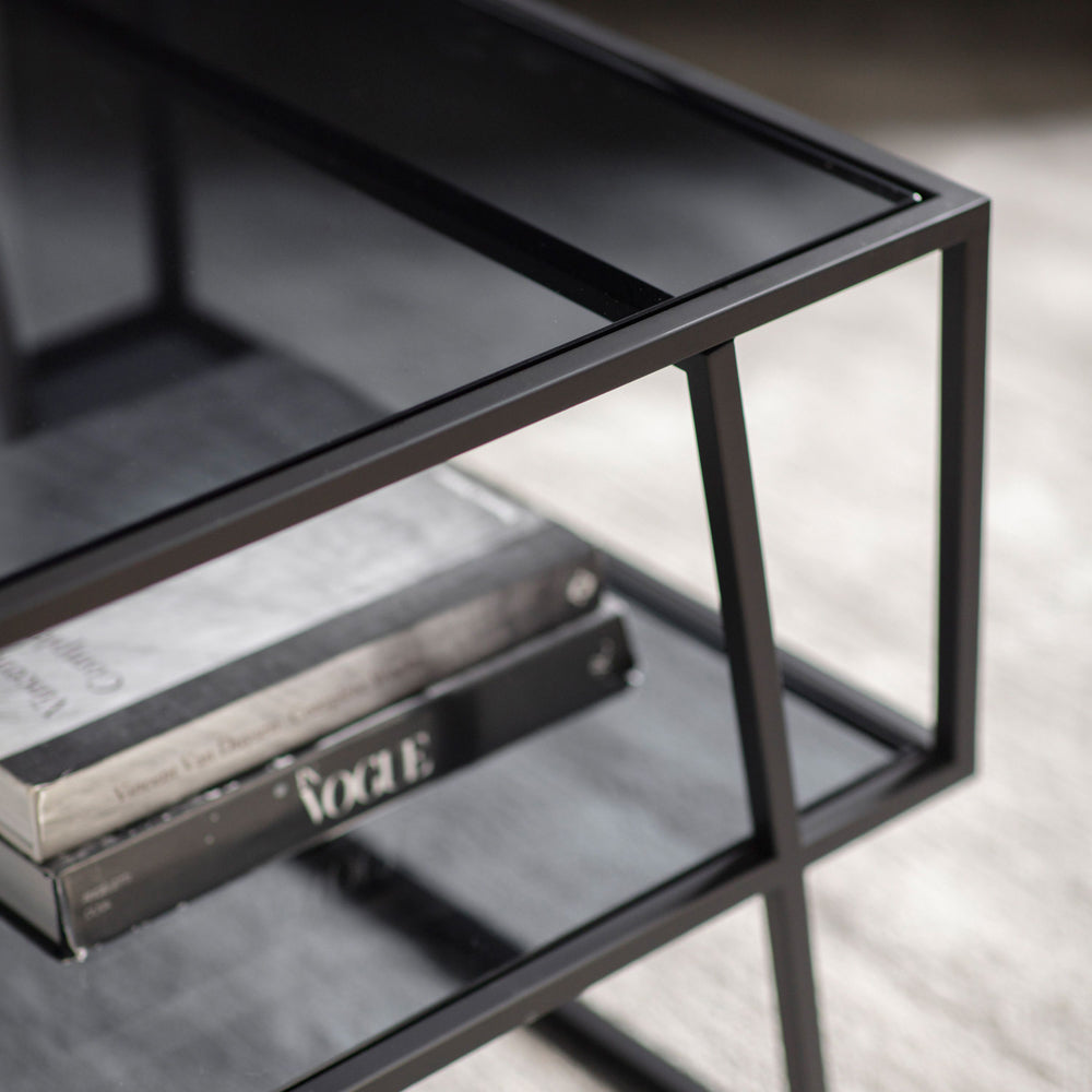 Product photograph of Gallery Interiors Putney Black Coffee Table from Olivia's.
