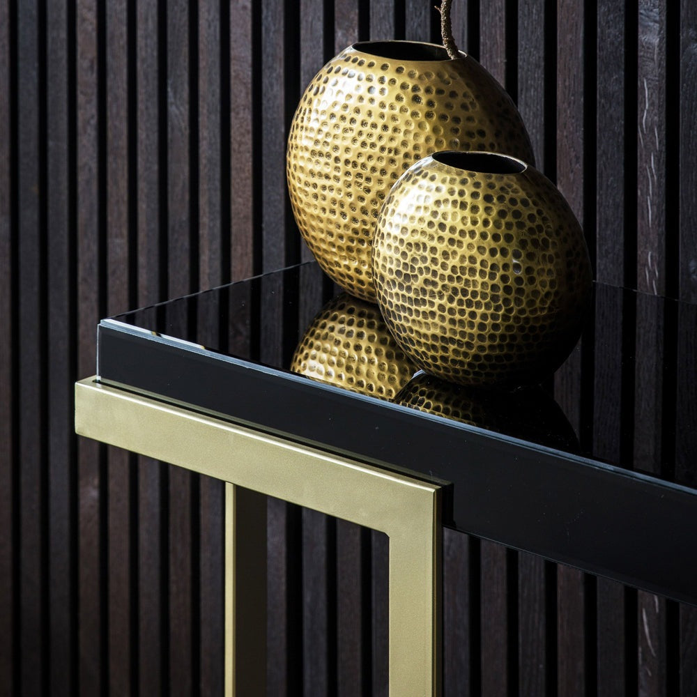 Product photograph of Gallery Interiors Ardella Black Console Table from Olivia's.