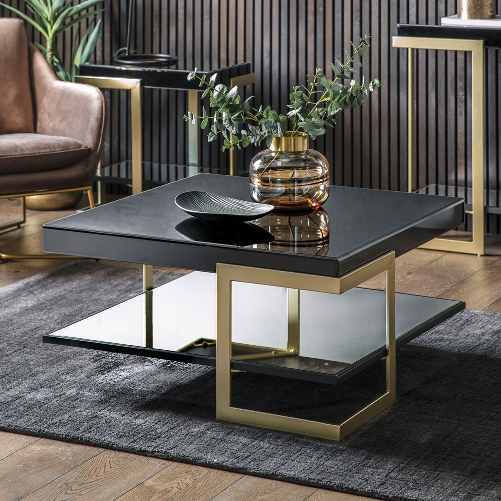 Product photograph of Gallery Interiors Ardella Black Coffee Table from Olivia's.